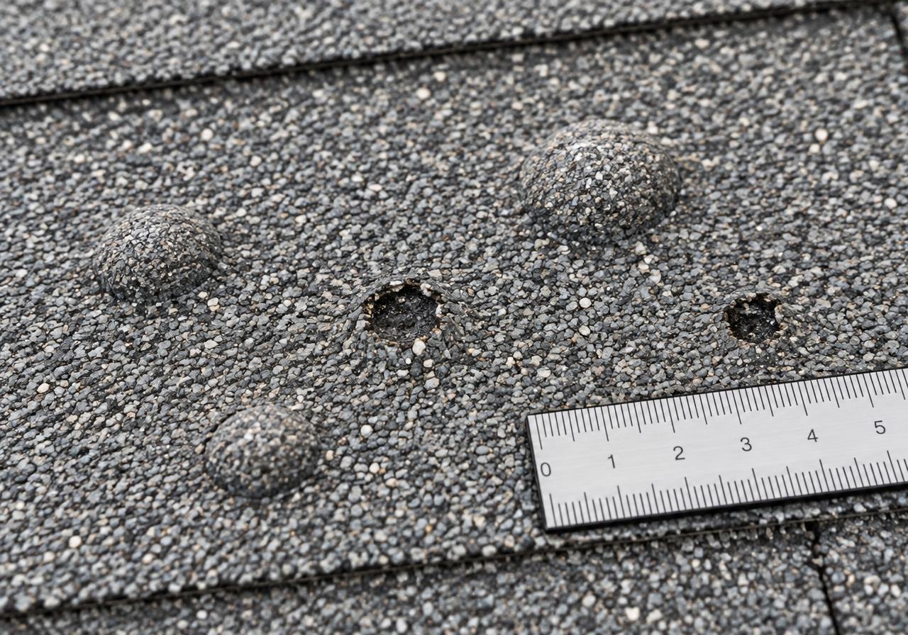 AI-generated training illustration comparing raised blisters and open blister-like pits. Shapes are exaggerated for visibility; real examples vary. Not a verified job photo.